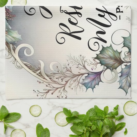 Psalm 23:3 geschirrtuch (Gefaltet)