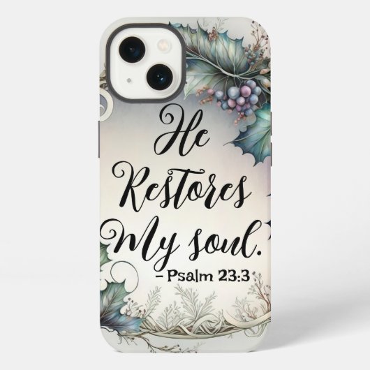 Psalm 23:3 iPhone hülle (Rückseite)