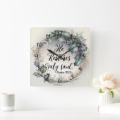 Psalm 23:3 quadratische wanduhr (Zuhause)