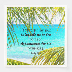 Psalm 23:3, Schrift: Er erstickt mein Soul— Serviette
