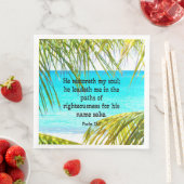 Psalm 23:3, Schrift: Er erstickt mein Soul— Serviette (Beispiel)