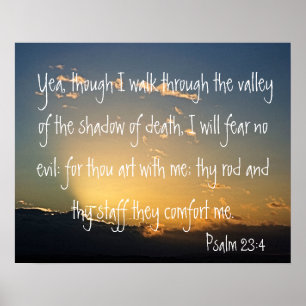 Psalm 23:4 Bibelverse zum Schutz Poster