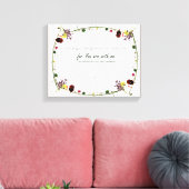 Psalm 23:4, Blume Pink Stretched Canvas Print Leinwanddruck (Insitu (Wohnzimmer))