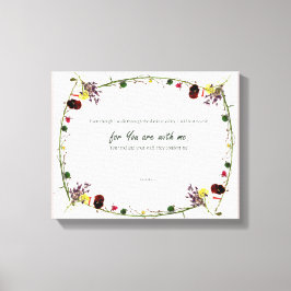 Psalm 23:4, Blume Pink Stretched Canvas Print Leinwanddruck