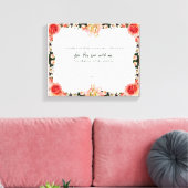 Psalm 23:4, Blume Pink Stretched Canvas Print Leinwanddruck (Insitu (Wohnzimmer))