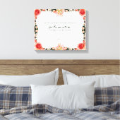 Psalm 23:4, Blume Pink Stretched Canvas Print Leinwanddruck (Insitu (Schlafzimmer))