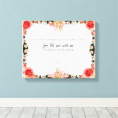 Psalm 23:4, Blume Pink Stretched Canvas Print Leinwanddruck (Insitu (Holzboden))