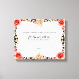 Psalm 23:4, Blume Pink Stretched Canvas Print Leinwanddruck