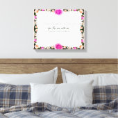 Psalm 23:4, Blume Pink Stretched Canvas Print Leinwanddruck (Insitu (Schlafzimmer))