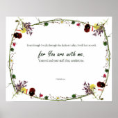 Psalm 23:4, Dunkelstes Tal Ich werde keine Angst v Poster (Vorne)