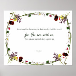 Psalm 23:4, Dunkelstes Tal Ich werde keine Angst v Poster