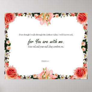 Psalm 23:4, Ein Psalm von David, Ich werde kein Üb Poster
