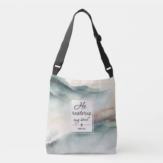 Psalm 23"4 Er stellt mein Soul wieder her Tragetaschen Mit Langen Trägern (Vorderseite)