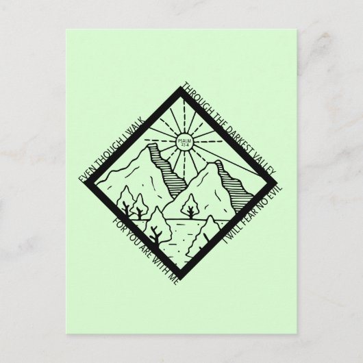 Psalm 23 4 Fear No Evil Christlich Bible Verse Postkarte (Vorderseite)