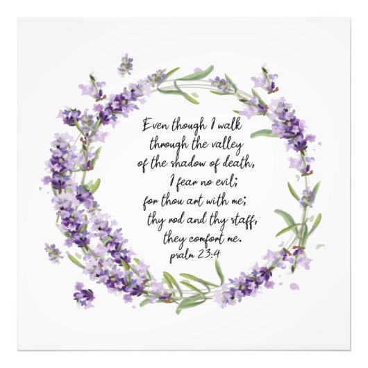 Psalm 23: 4 fotodruck (Vorne)