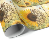 Psalm 23:4 Gelbe Sonnenblume Geschenkpapier (Rolleneckpunkt)