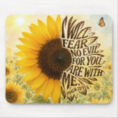 Psalm 23:4 Gelbe Sonnenblume  Mousepad (Vorne)