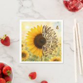 Psalm 23:4 Gelbe Sonnenblume Serviette (Beispiel)