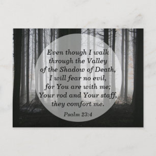 Psalm 23:4 Ich werde keine böse Bibel Verse Erinne Postkarte