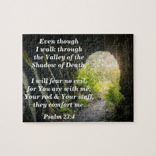 Psalm 23:4 Ich werde keine böse Bibelverse fürchte Puzzle (Horizontal)