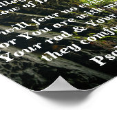 Psalm 23:4 Ich werde keine bösen Bibel Verse Poste Poster (Ecke)