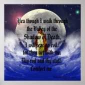 Psalm 23:4 Ja, obwohl ich durch das Tal von Poster (Vorne)