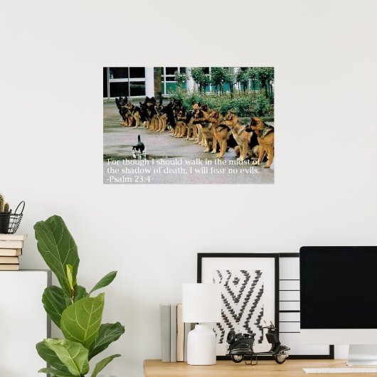 Psalm 23:4 poster (Heimbüro)