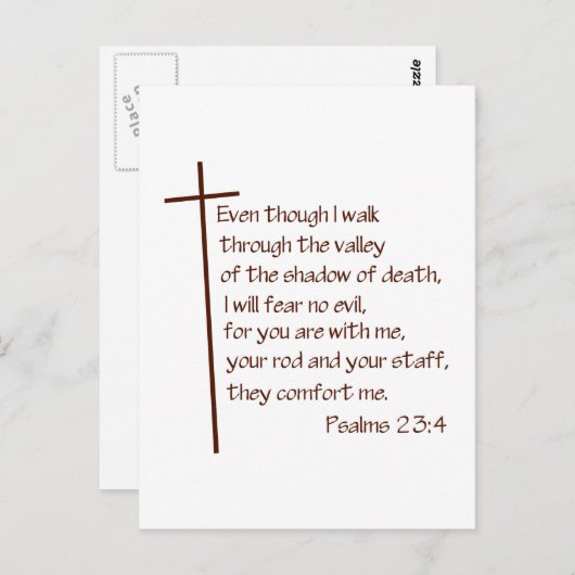Psalm-23:4 Postkarte (Vorne/Hinten)