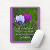 Psalm 23:4 Purple Flowers Mousepad (Mit Mouse)