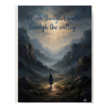 Psalm 23:4 Schriftplakat | Christliche Wandkunst
