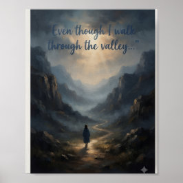 Psalm 23:4 Schriftplakat | Christliche Wandkunst Poster