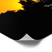 Psalm 23:4 Sonnenuntergang Poster (Ecke)