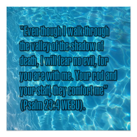 Psalm 23:4 WEBU Poster (Vorderseite)