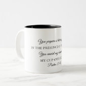 Psalm-23:5 Kaffee-Tasse Zweifarbige Tasse (Vorderseite Links)