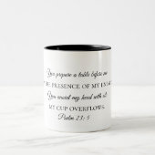 Psalm-23:5 Kaffee-Tasse Zweifarbige Tasse (Mittel)