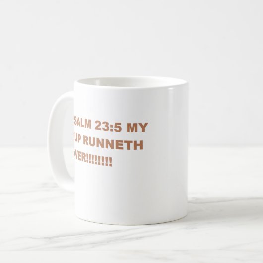 Psalm 23:5 kaffeetasse (Vorderseite Links)