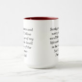 Psalm 23:6 Benutzerdefinierte Schrift Zwei-Tonen-K Tasse (Zentrum)