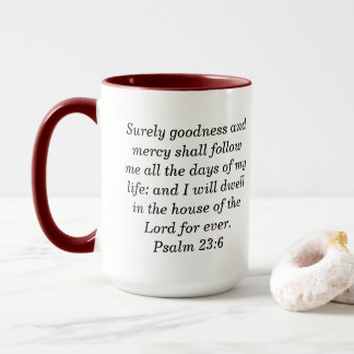 Psalm 23:6 Benutzerdefinierte Schrift Zwei-Tonen-K Tasse
