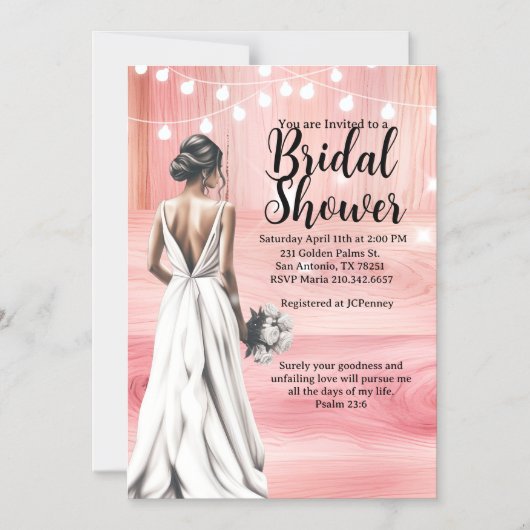 Psalm 23:6 Bridal Shower Invitation Magneteinladung (Vorderseite)