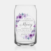 Psalm 23:6 Lila Blütenblüte Dosenglas (Vorderseite)