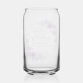 Psalm 23:6 Lila Blütenblüte Dosenglas (Rückseite)