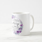 Psalm 23:6 Lila Blütenblüte Kaffeetasse (VorderseiteRechts)