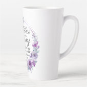 Psalm 23:6 Lila Blütenblüte Milchtasse (Rechts)