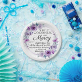 Psalm 23:6 Lila Blütenblüte Pappteller (Party)