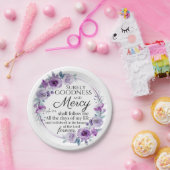 Psalm 23:6 Lila Blütenblüte Pappteller (Party)