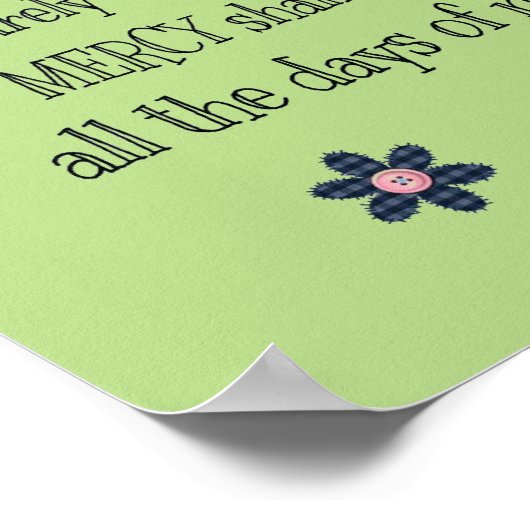 Psalm 23:6 poster (Ecke)