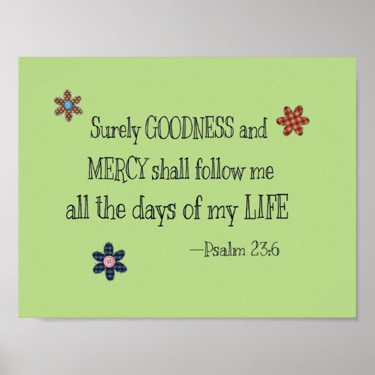 Psalm 23:6 poster (Vorne)