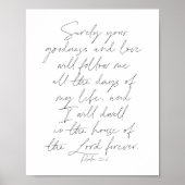 Psalm 23:6 Skript Poster (Vorne)