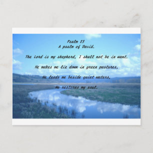 Psalm 23 A psalm von David.T Postkarte