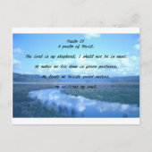 Psalm 23 A psalm von David.T Postkarte (Vorderseite)